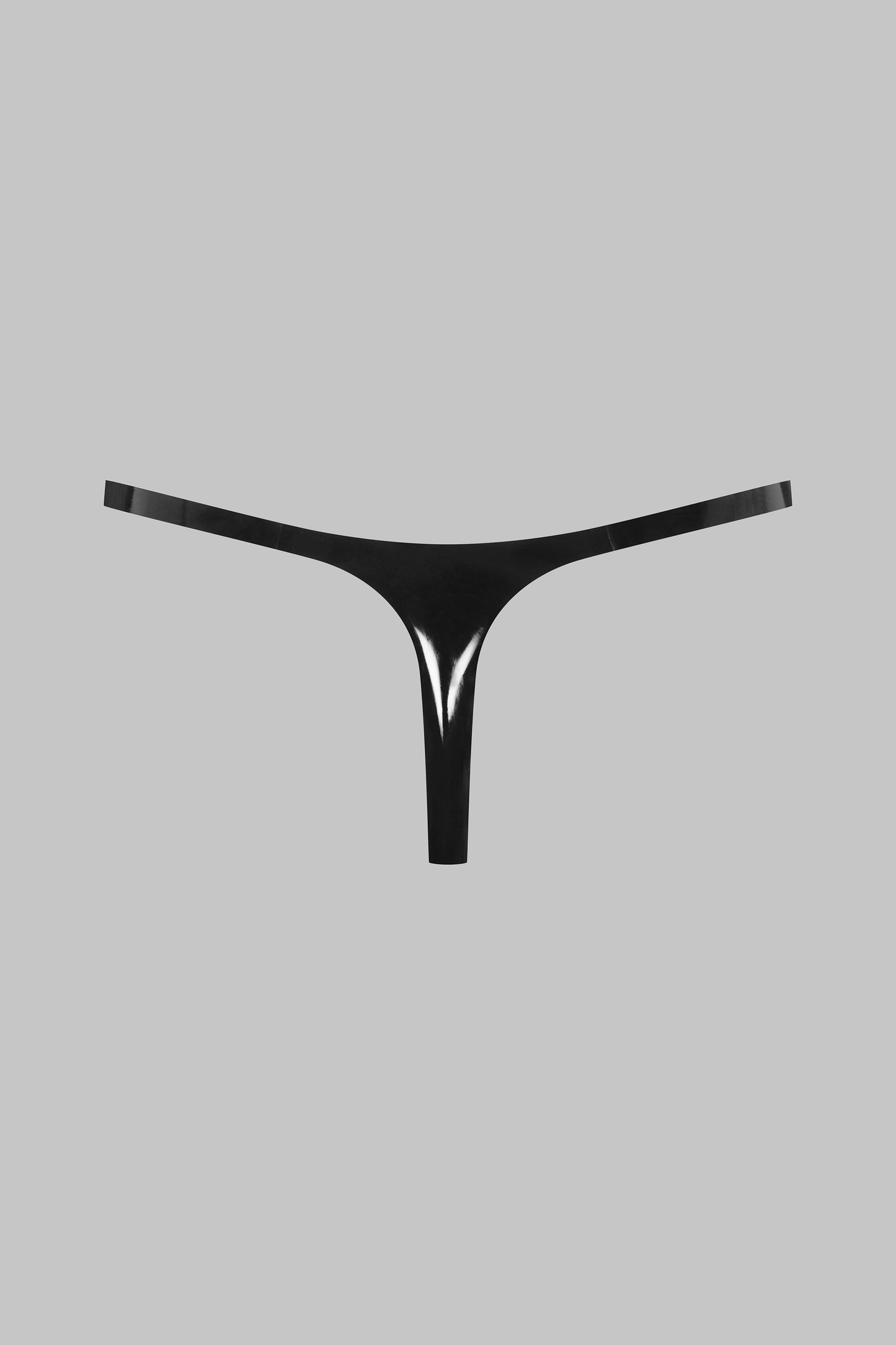 Black Latex Mini Thong