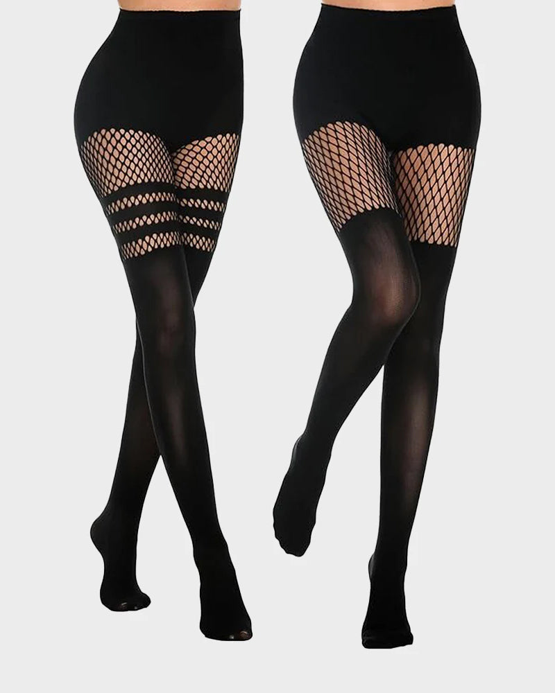 Mock Thigh High Stockings For Women Sexy Fishnet Tights Suspender Pantyhose (bundle sale)