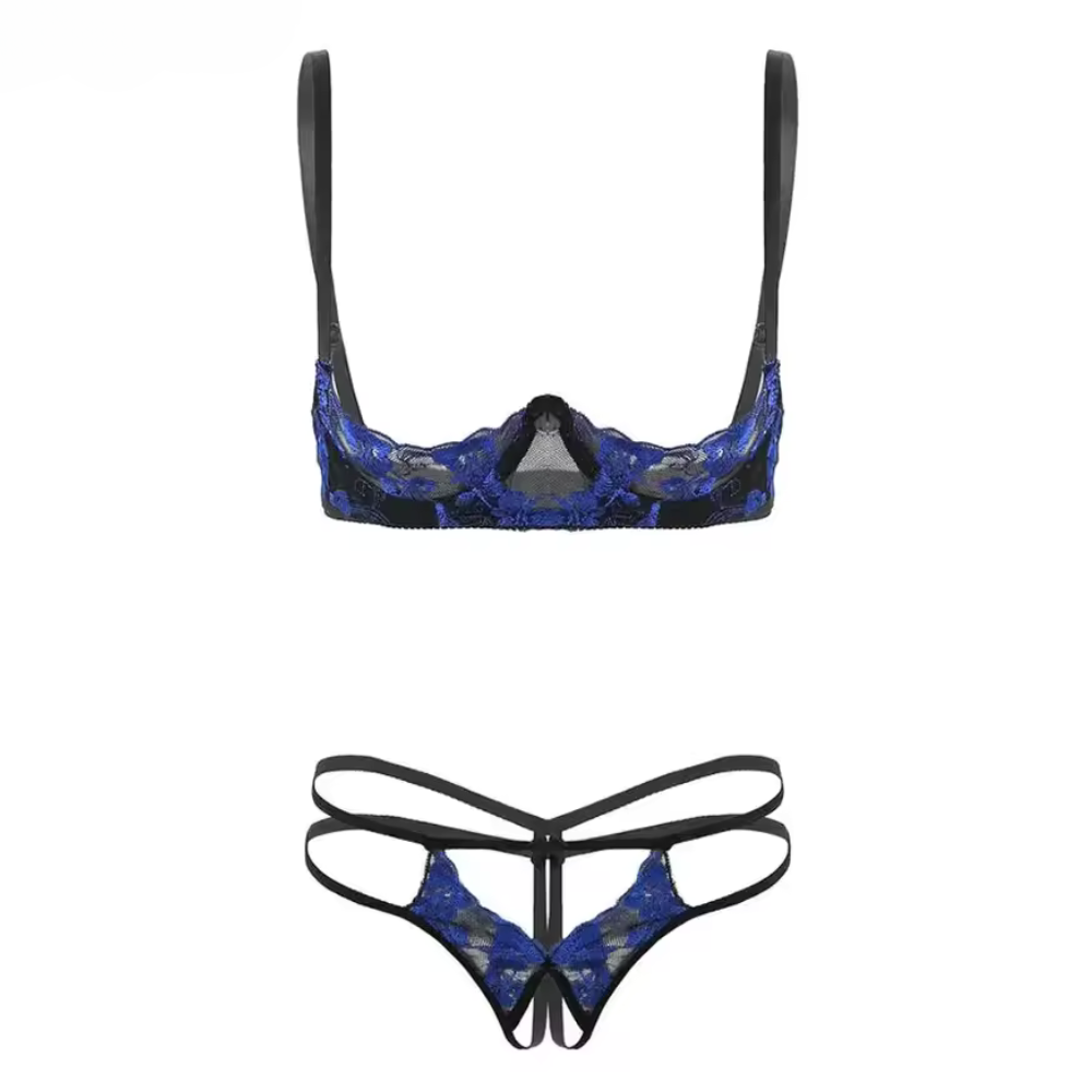 💥 SUMMER HOLIDAY 70% OFF 🔥 FancyStar™ WILLY Dark Flower Crotchless Set