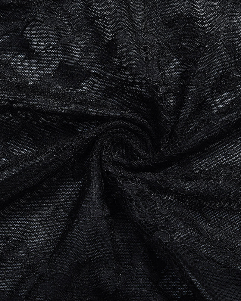 Sexy Lace See-through Underwire Shaping Bodysuit Lingerie