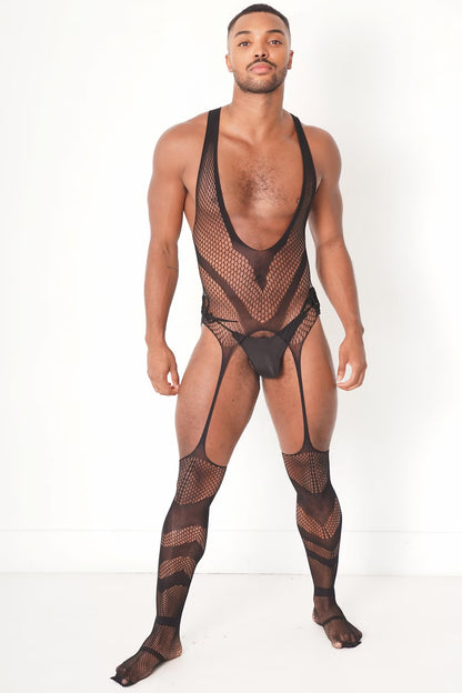 SissyHim Fishnet Fancystar Bodystocking HEMSTTL070