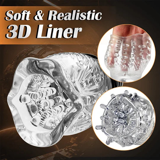 Alexander - 10 Vibration 5 Rotation Oral Suptruck Masturbator & 360° Automatic Rotation Vibrator Bare Sleeve