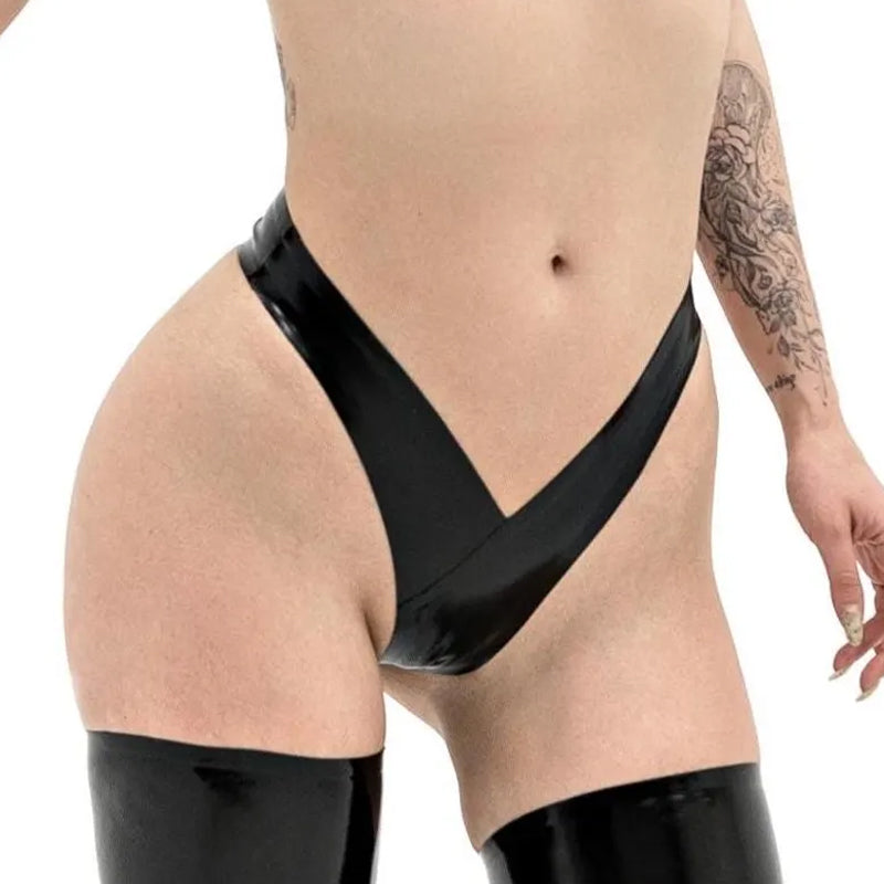High Cut Latex Thong