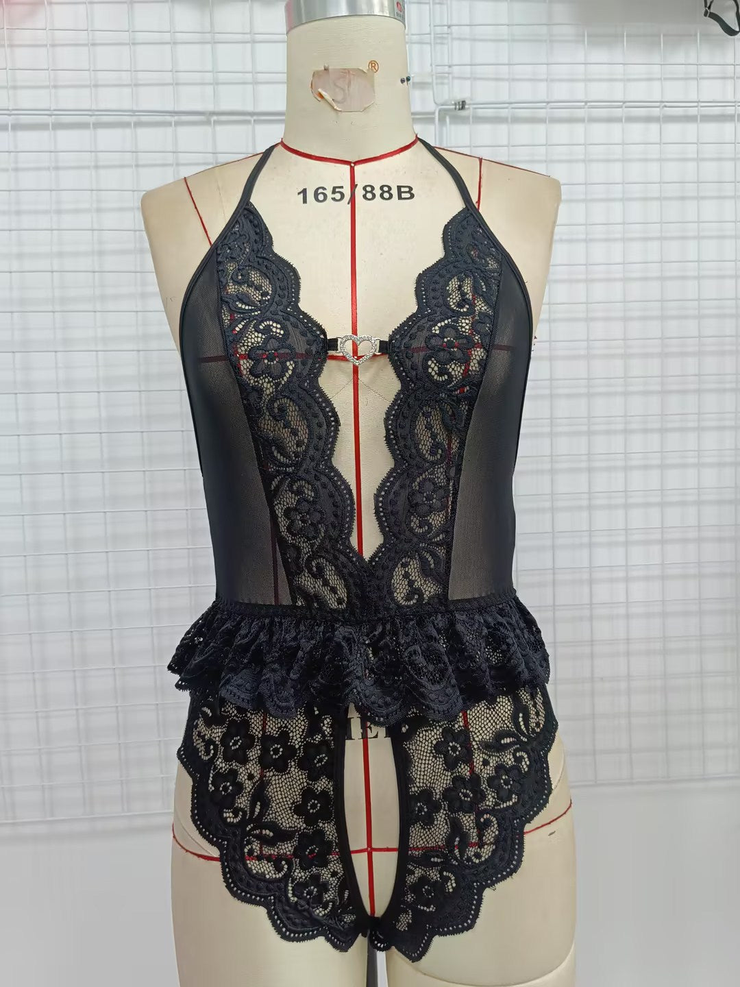 KEOLA Lace Crotchless Bodysuit