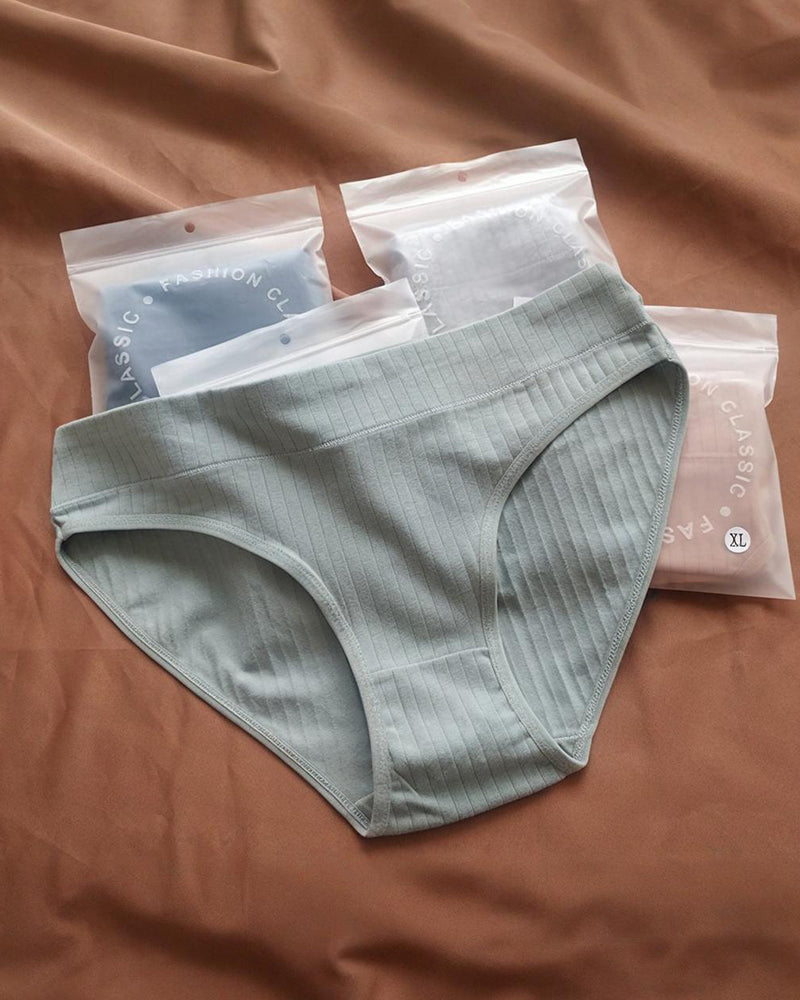 Comfort Cotton Mid-Rise Brief Panties (3/5 Pack)