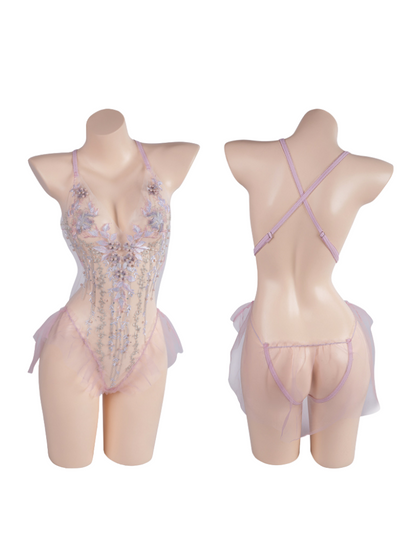 TUYNA Sheer Tulle Bodysuit