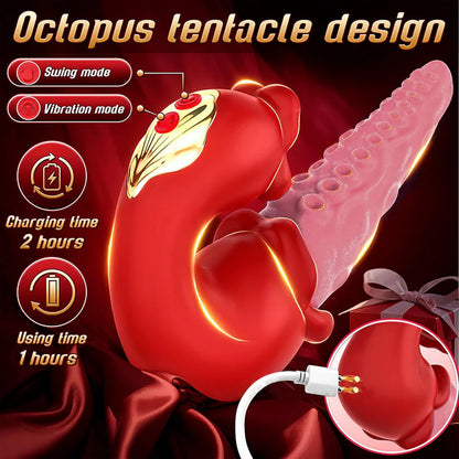 CENPHALA 2-in-1 Octopus Tongue-Tease Vibrator – 10 Vibration Modes