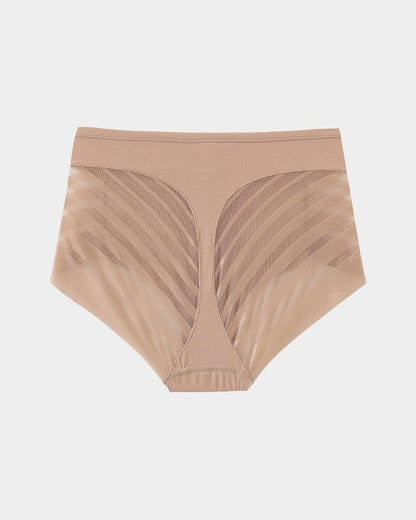 Seamless Breathable Lace Mid-Rise Panties