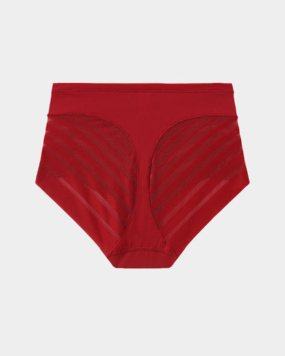 Seamless Breathable Lace Mid-Rise Panties