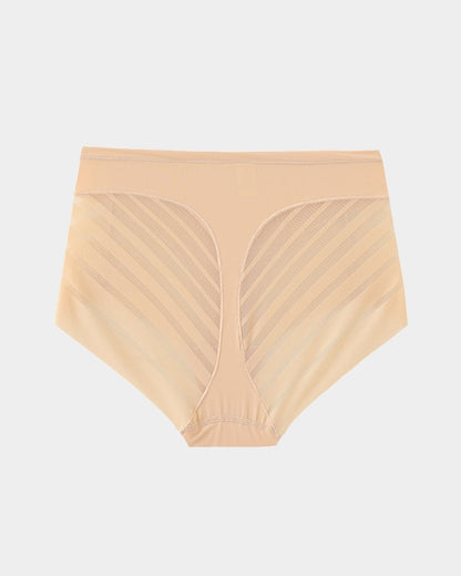 Seamless Breathable Lace Mid-Rise Panties