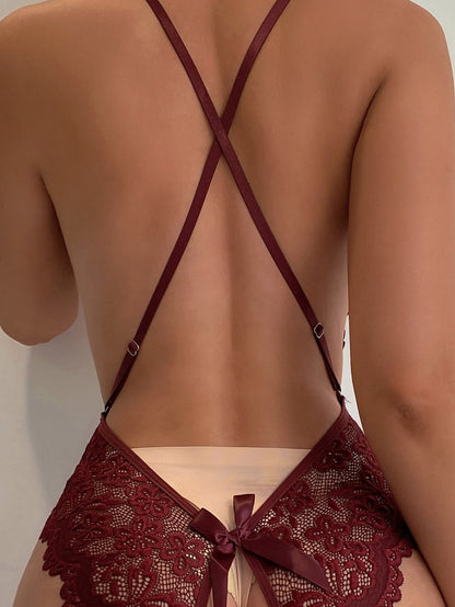 Wondering Why Crotchless Teddy