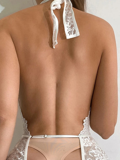 FancyStar™ Floral Lace Scallop Crotchless HEMSMTH212