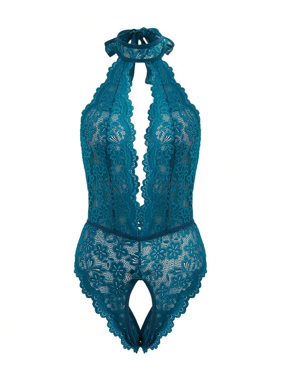 FancyStar™ Floral Lace Scallop Crotchless HEMSMTH212