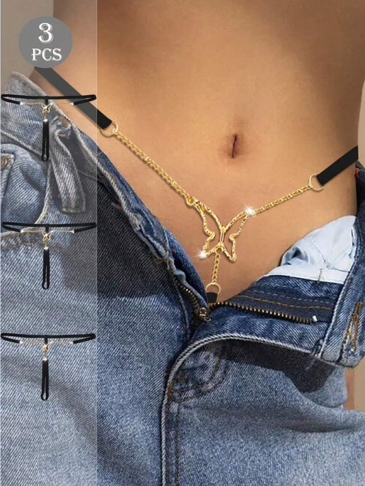 FancyStar™ Metal Chain Minimalist Thongs Set HEMSMTH066