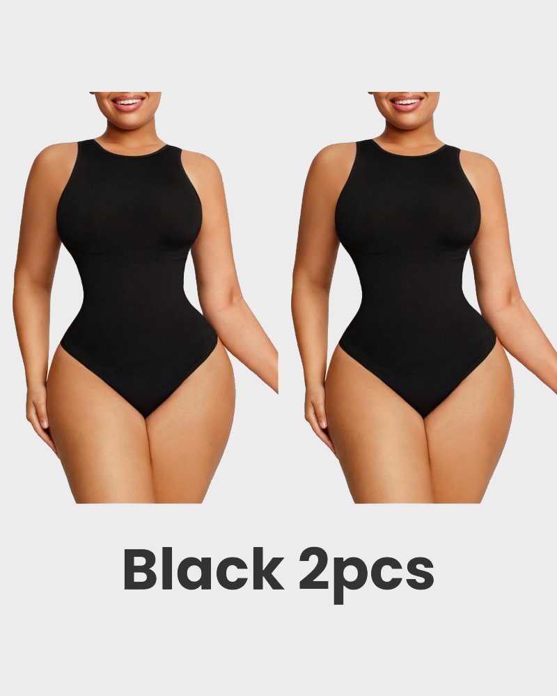 Crew Neck Sleeveless Sculpting Bodysuit Shapewear