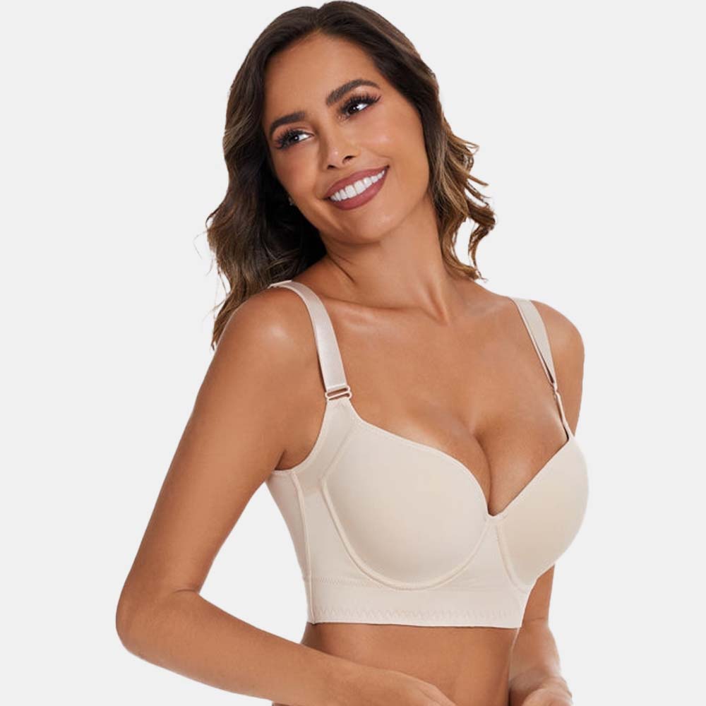 Push-Up Back Smoothing Bra-White