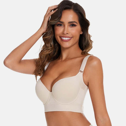 Push-Up Back Smoothing Bra-White