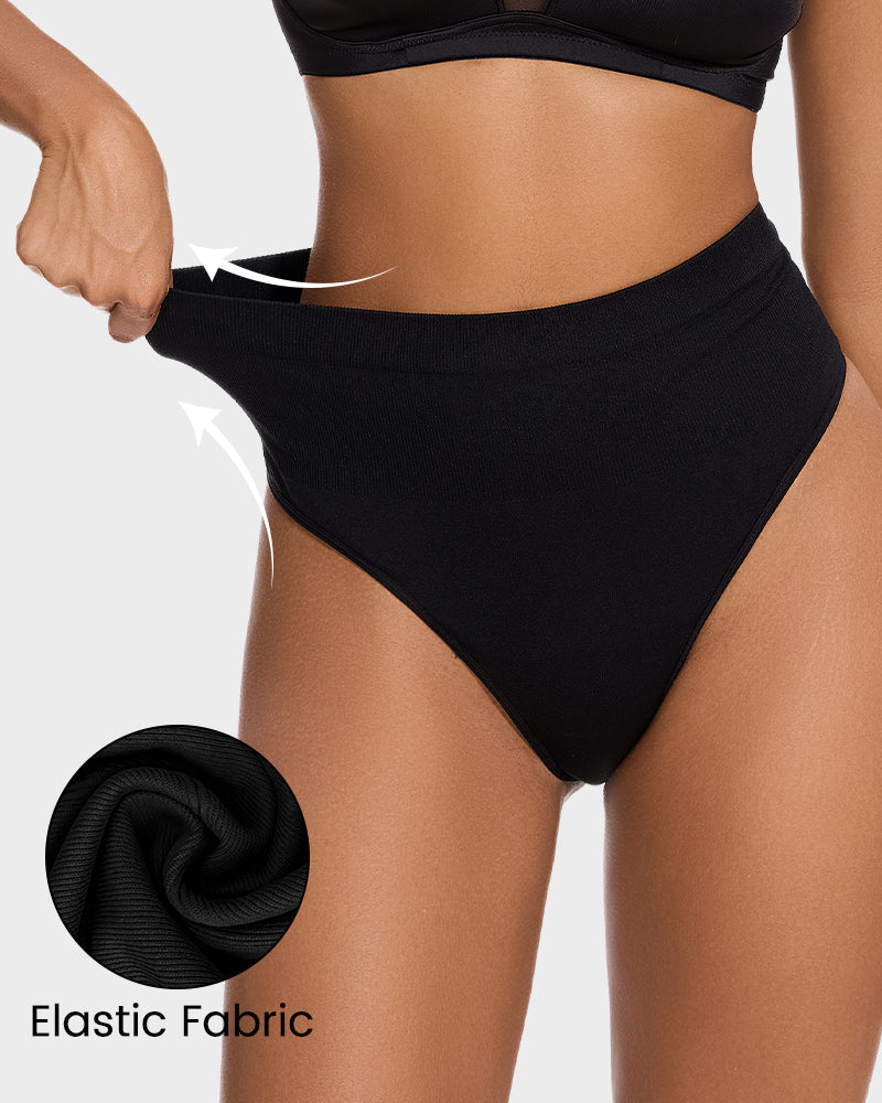 Mid-Waist Tummy Control Thong (2 Pack)