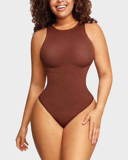 Crew Neck Sleeveless Sculpting Bodysuit Shapewear