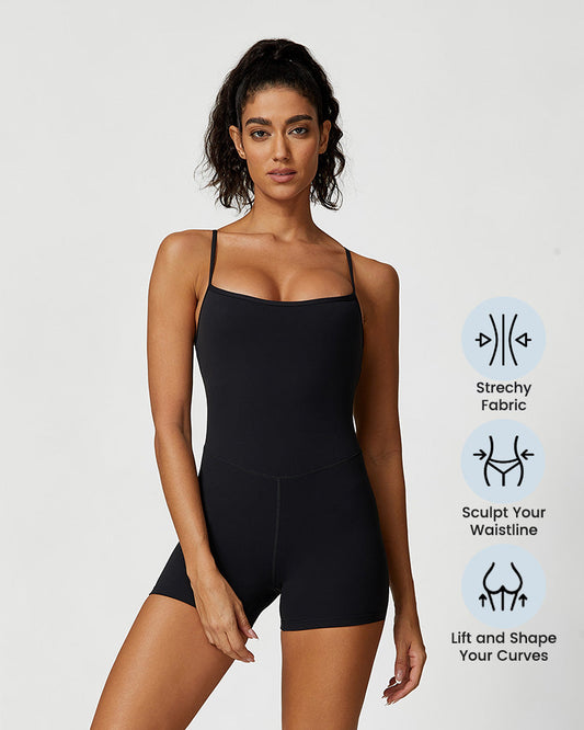 Lightweight Comfort Workout Jumpsuit Shorts