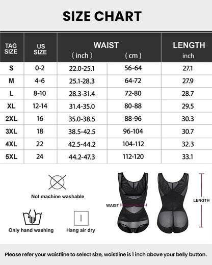 Open Bust Cross Compression Body Shaper