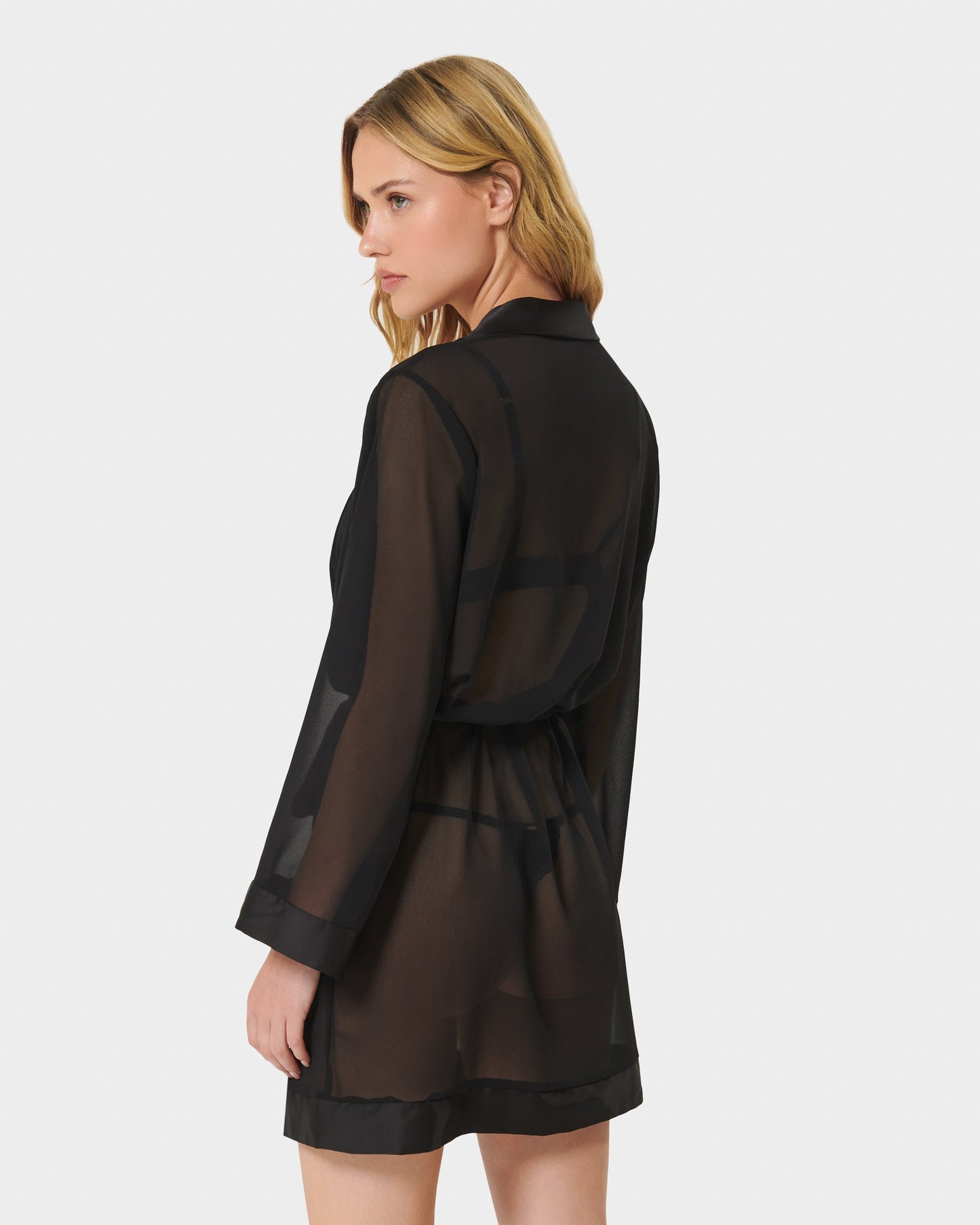 Chiffon Kimono Black