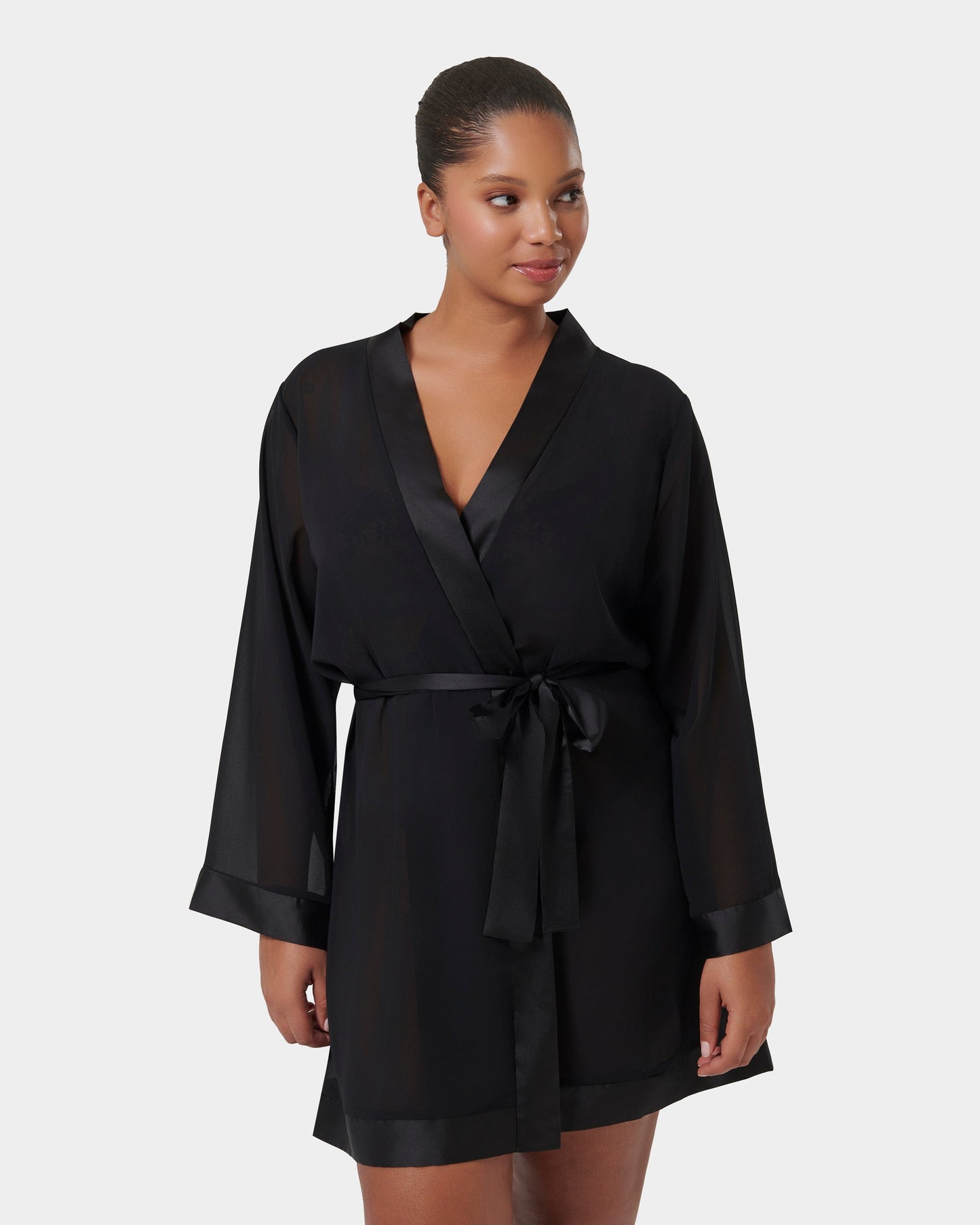 Chiffon Kimono Black