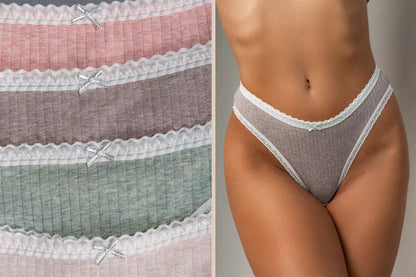 FancyStar™ Lace Border Thong Panties HEMSMTH010