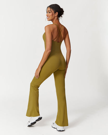 Trendy Wide Leg Active Jumpsuit