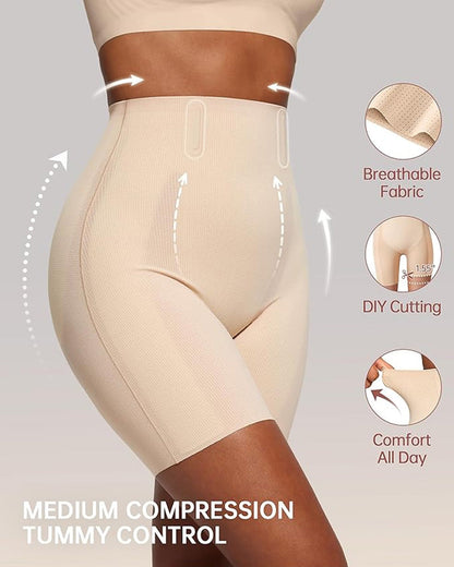 Women's High Waist Seamless Tummy Lifting Buttocks Breathable Shaping Shorts