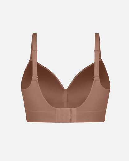 Women's Solid Color No-Wire Push-Up Seamless Comfortable Full Cup Bra
