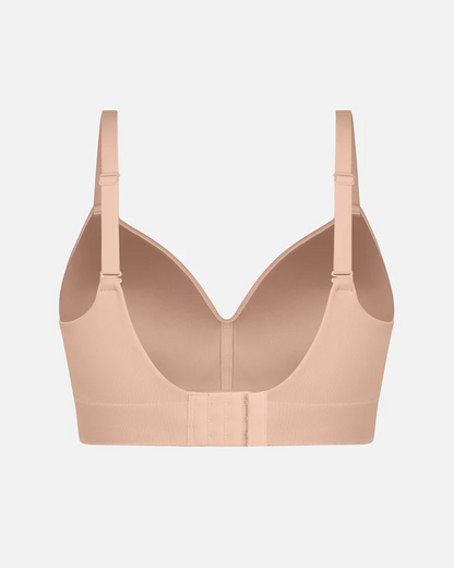 Women's Solid Color No-Wire Push-Up Seamless Comfortable Full Cup Bra