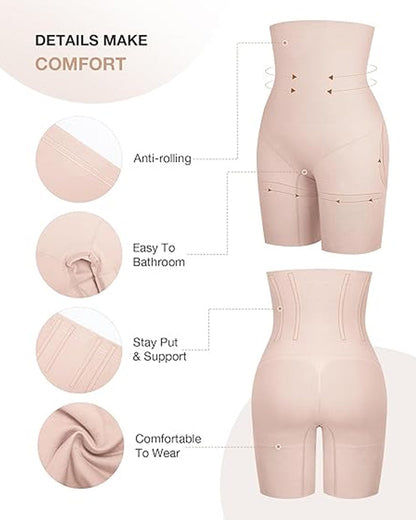Women's Tummy Control High Waist Plus Size Compression Breathable Shaping Shorts