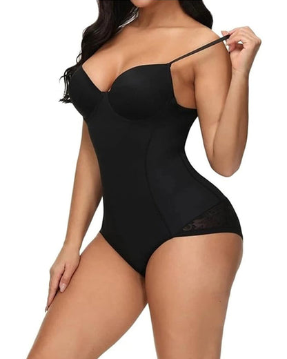 Women's Tummy-Control Sleeveless Tube Top Hip Lace One-Piece Body Shaper