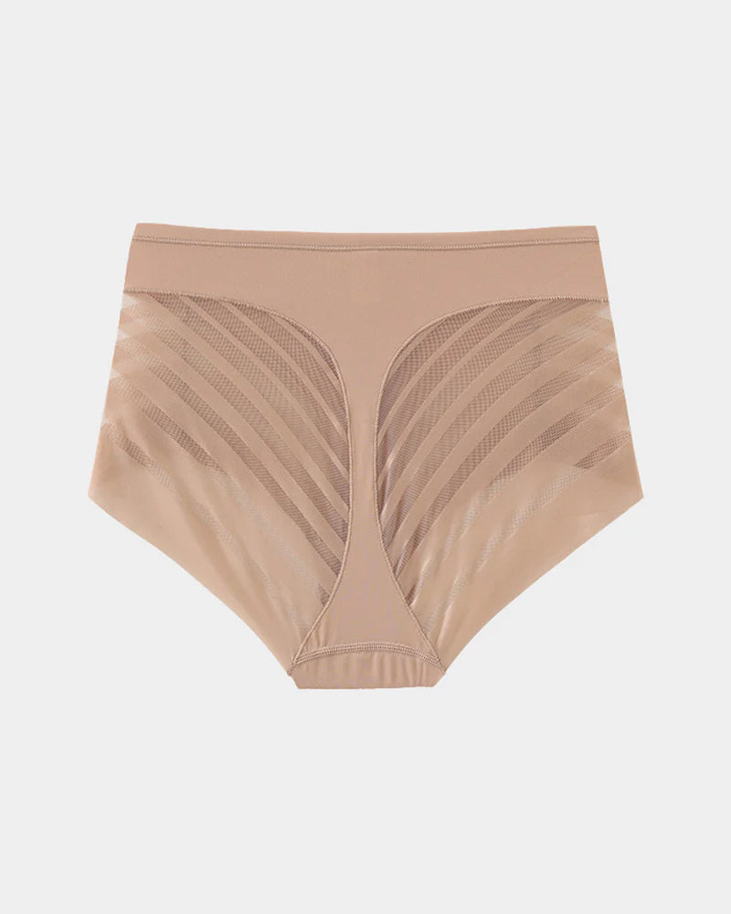 Women's High Elastic Seamless Tummy-Control Butt Lift Mesh Splicing Panties