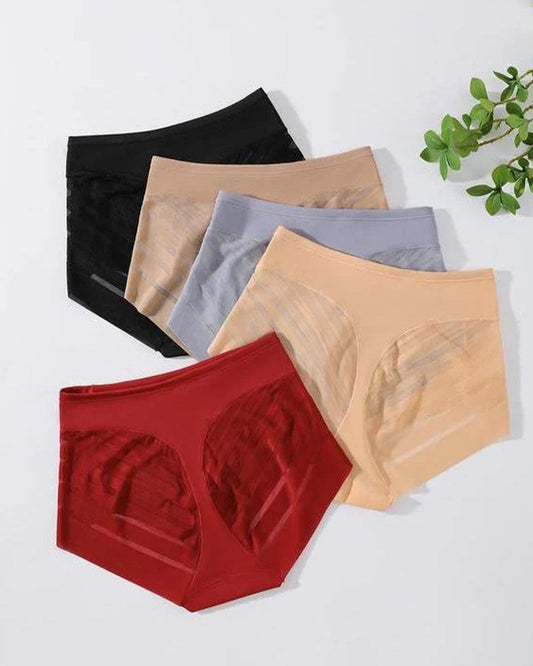 Women's High Elastic Seamless Tummy-Control Butt Lift Mesh Splicing Panties