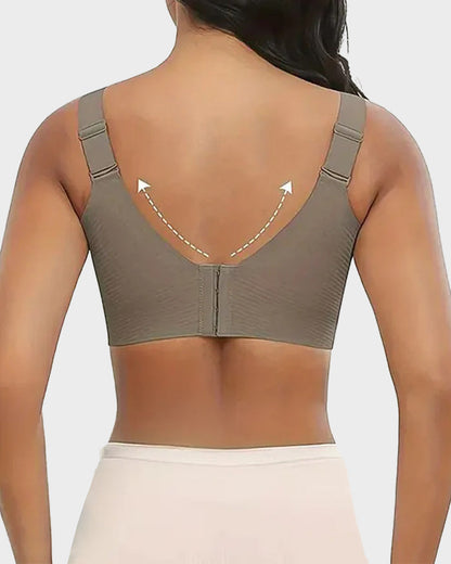 Women's Solid Color Four-Row Adjustable Wire-Free Comfortable bra