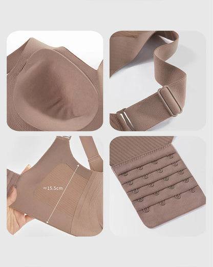 Women's Solid Color Four-Row Adjustable Wire-Free Comfortable bra
