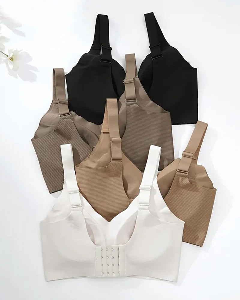 Women's Solid Color Four-Row Adjustable Wire-Free Comfortable bra