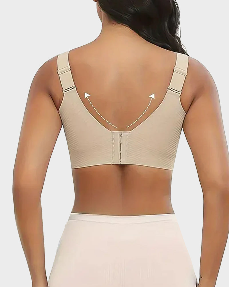 Women's Solid Color Four-Row Adjustable Wire-Free Comfortable bra