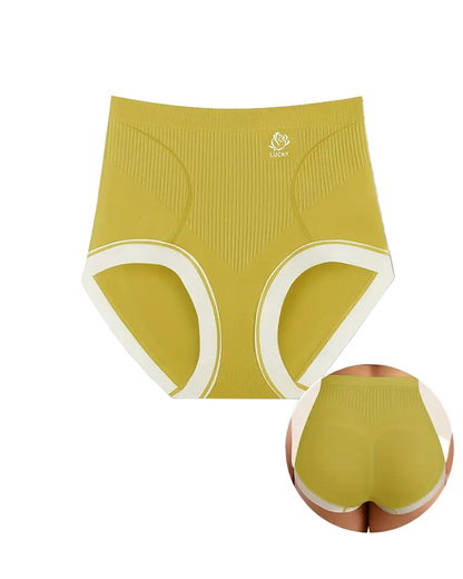 Women's High Waist Seamless Colorblock Full Coverage Casual Comfort Breathable Briefs