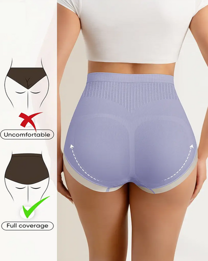 Women's High Waist Seamless Colorblock Full Coverage Casual Comfort Breathable Briefs
