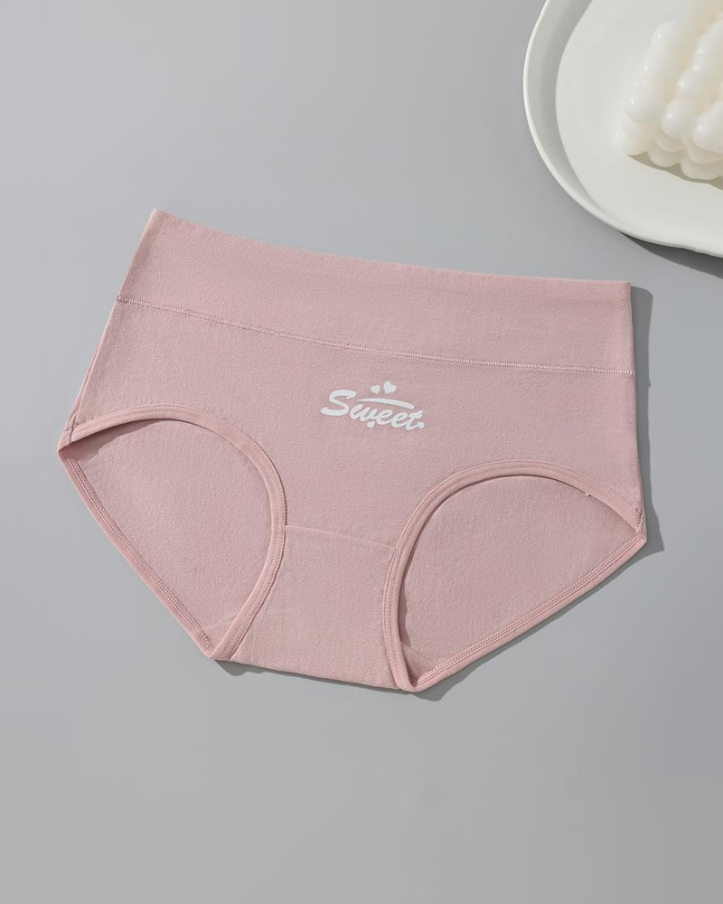 Women's Breathable Soft Love Heart Cotton Printed Panties