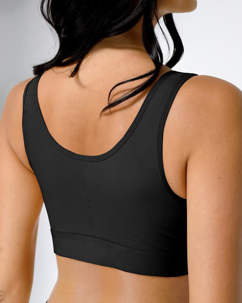 Women's Front-Opening Adjustable Shoulder Straps Without Steel Ring Post-Operative Compression Bra