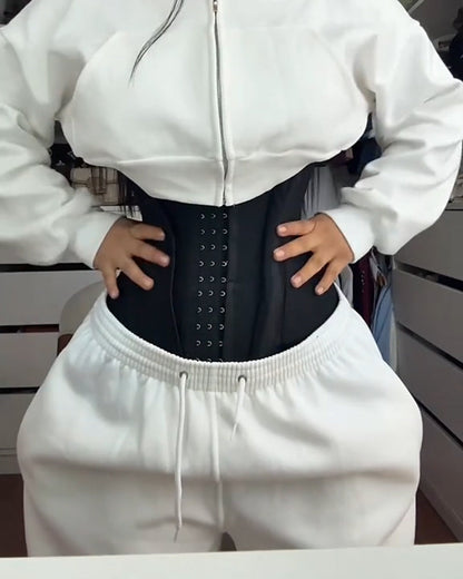 Women's Double Compression Straps Zippered Belly Control Invisible Waist Belt