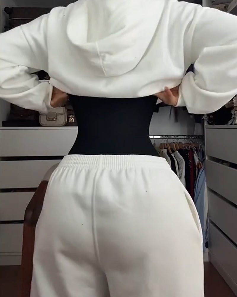 Women's Double Compression Straps Zippered Belly Control Invisible Waist Belt