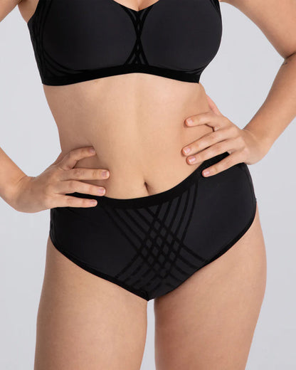 3 Pack High Waist Tummy Lifting Hip Lifting Invisible Cross Comfort Breathable Briefs