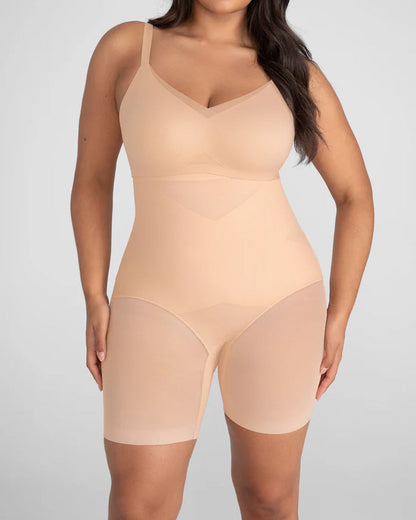 High Waist Double Layer Body Shaping Mesh Tight Tummy Lifting Breathable Shorts