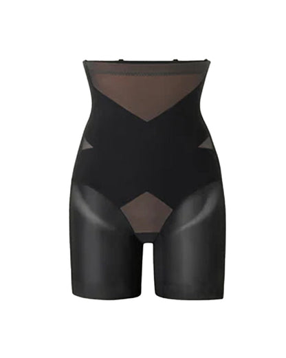 High Waist Double Layer Body Shaping Mesh Tight Tummy Lifting Breathable Shorts