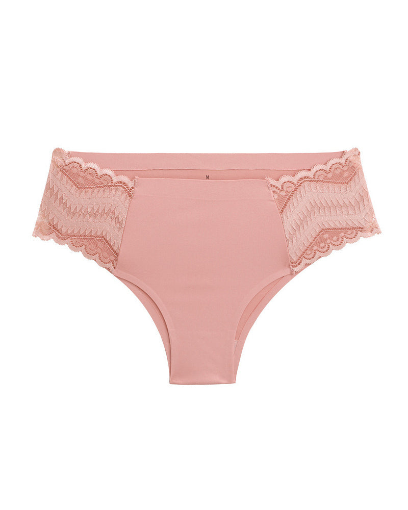 Comfortable Solid Color Milk Silk Lace Stitching Women's Underwear